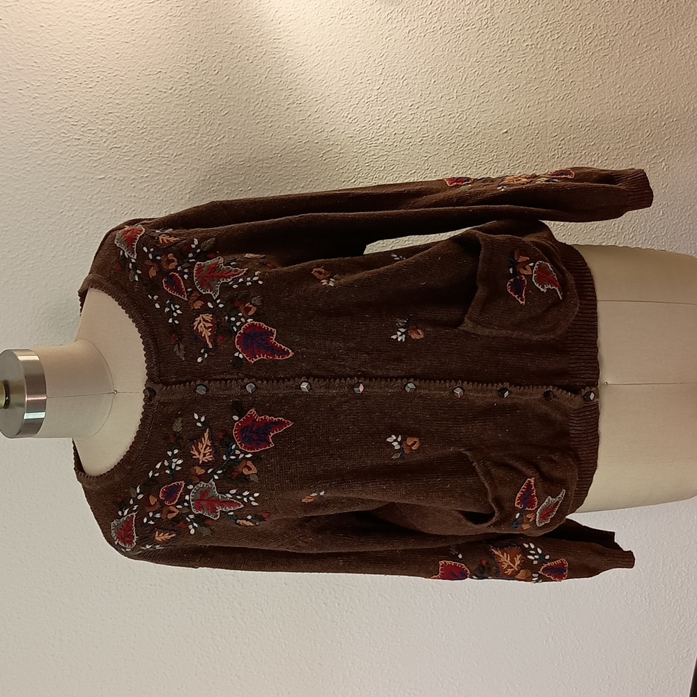 Cottagecore Woodland Embroidered Sweater